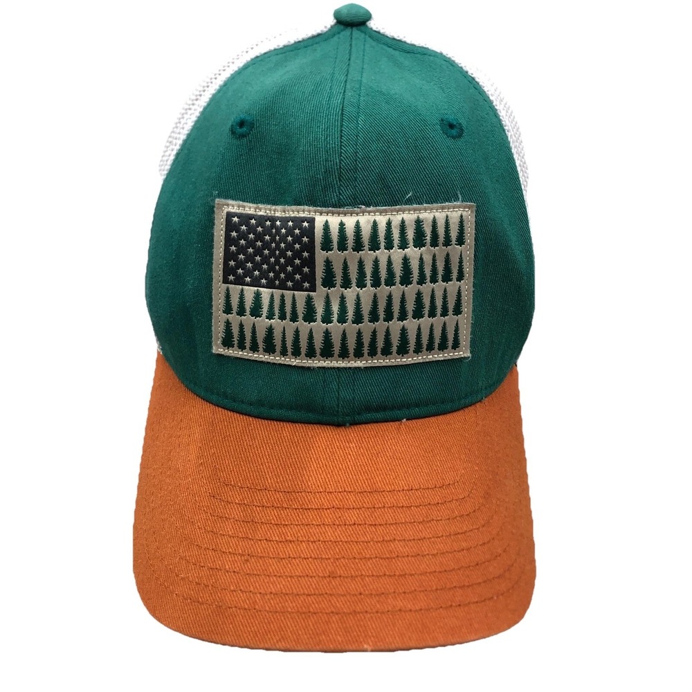 Columbia Hat Cap Stretch Flex Mens XL Green PFG Fishing Outdoor Mesh Flag